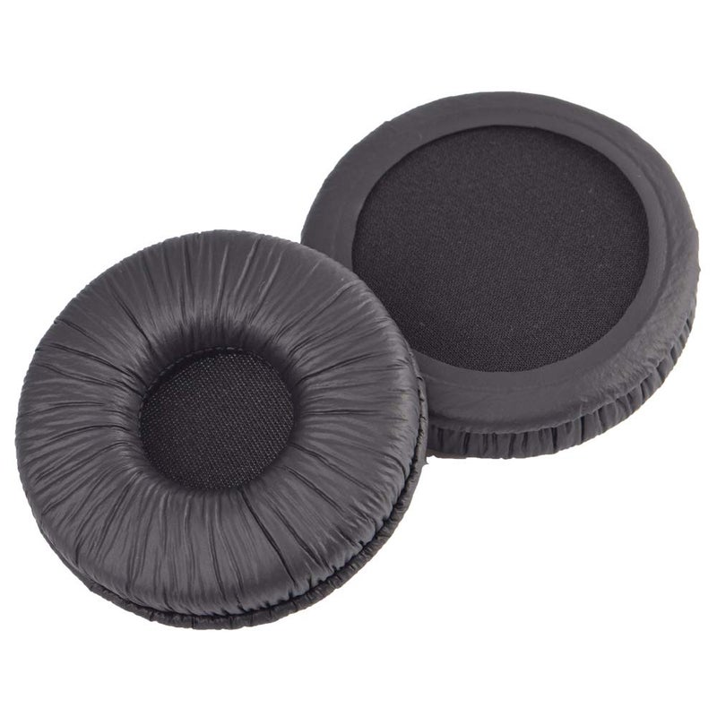 Tvoip 4 Pair Ear Cushions Leatherette Spare Replacement Earpads for Plantronics Supra Plus Encore and Most Standard Size 50mm Office Telephone Headsets H251 H251N H261 H261N H351 H351N H361 H361N - Image 2